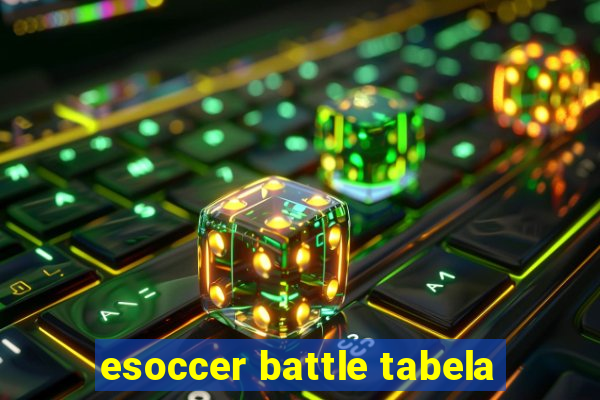 esoccer battle tabela